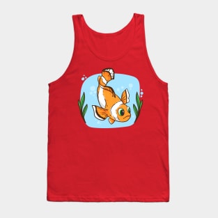 Hand Drawn Clown Fish Tank Top